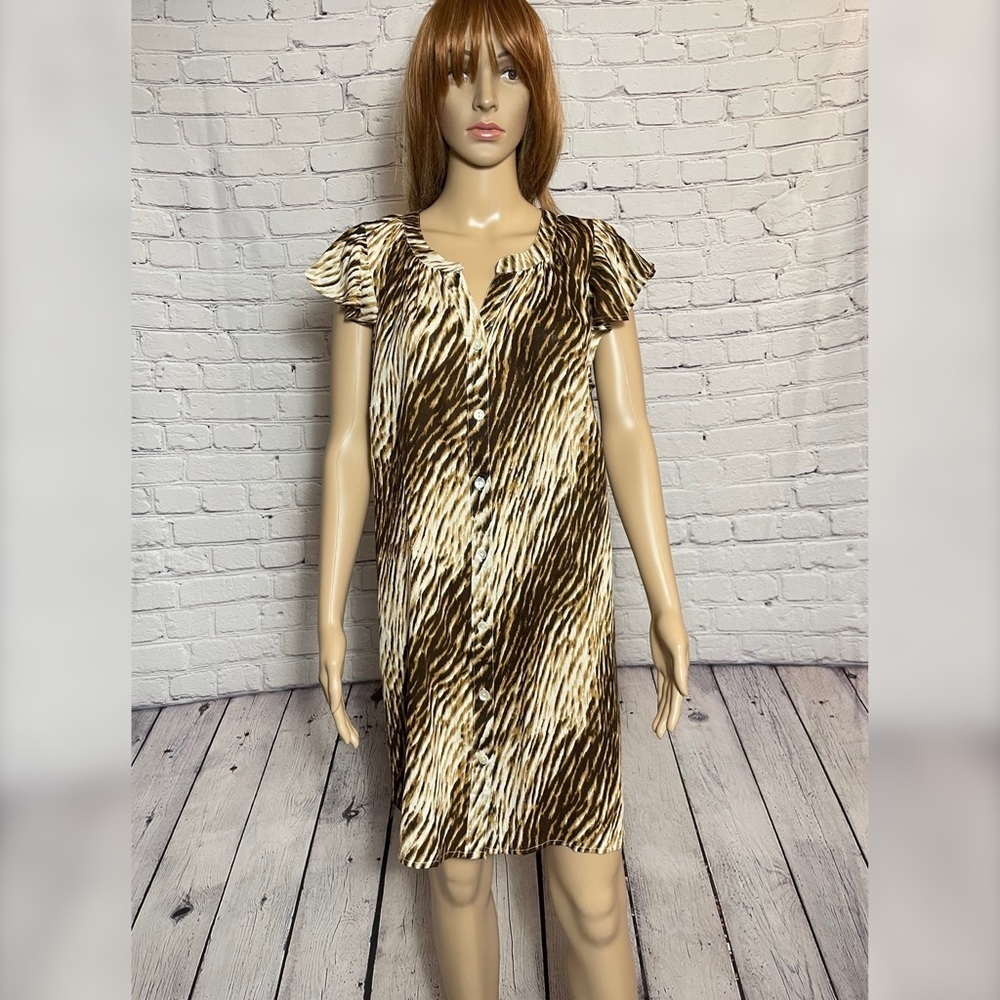 NWT New Roaman's Animal Print Rayon Tunic Dress Size 16W
